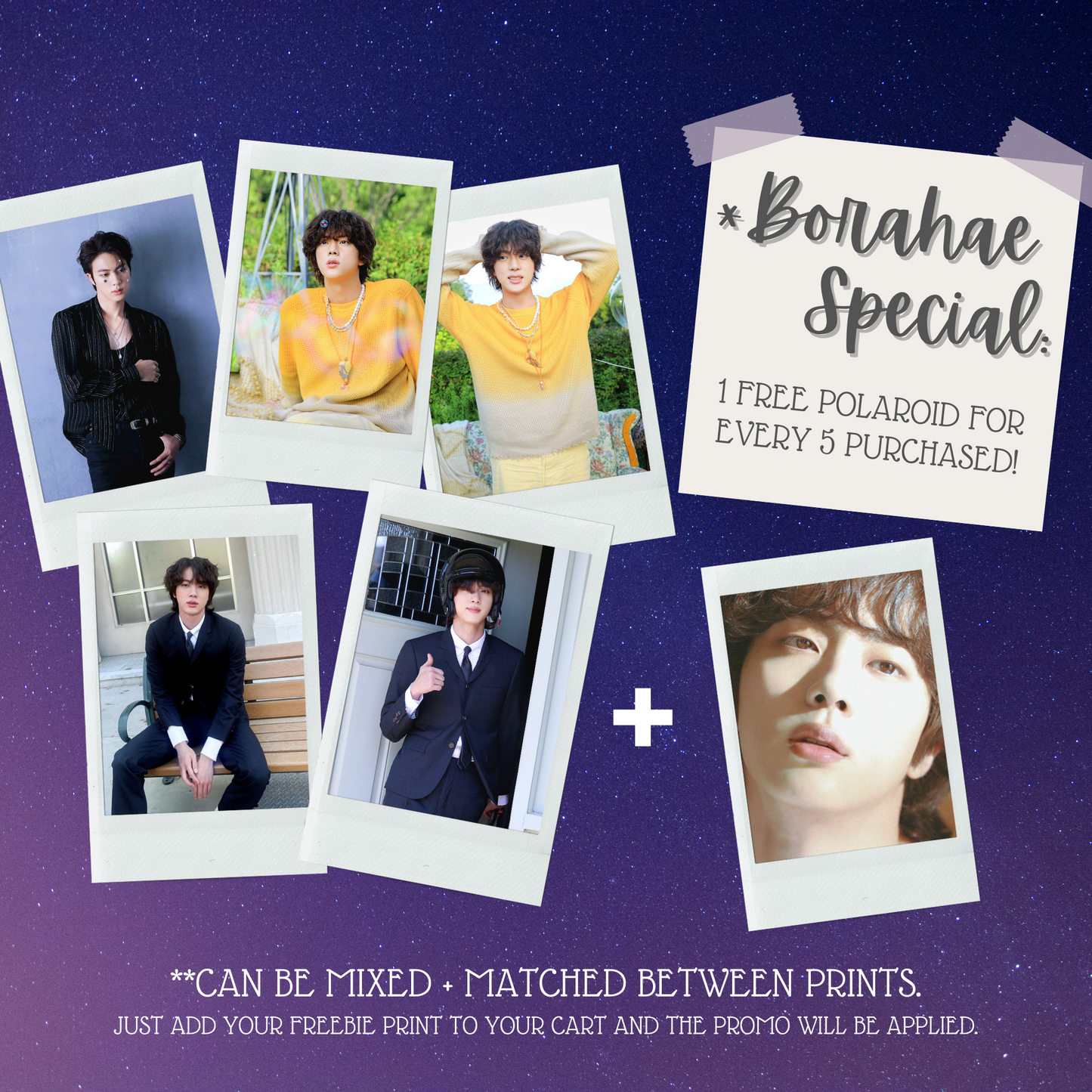 BTS Jin - The Astronaut Mini Instant Film Photo