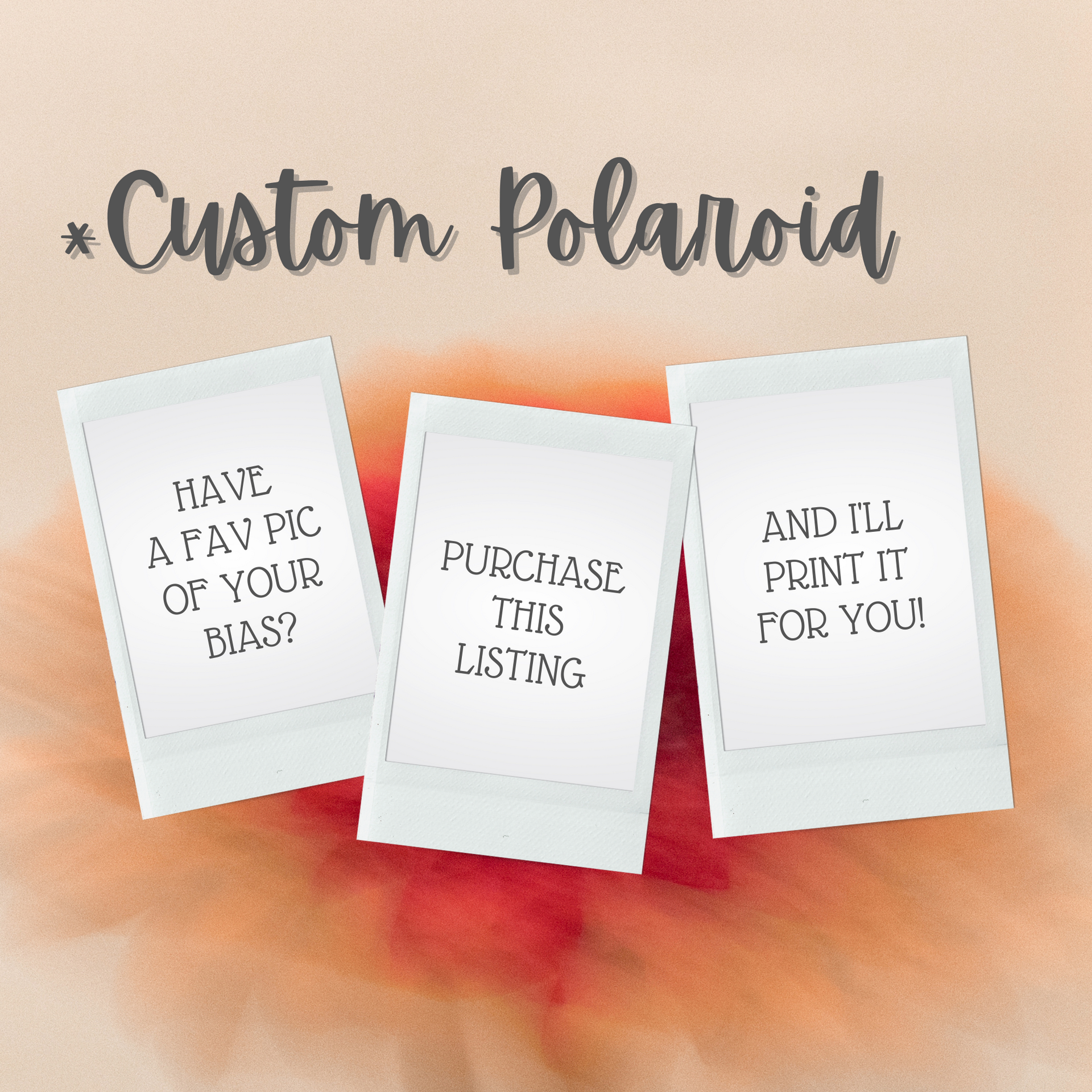 BTS Mini Instant Film Photo - Custom Photo – Beautiful Little Pieces