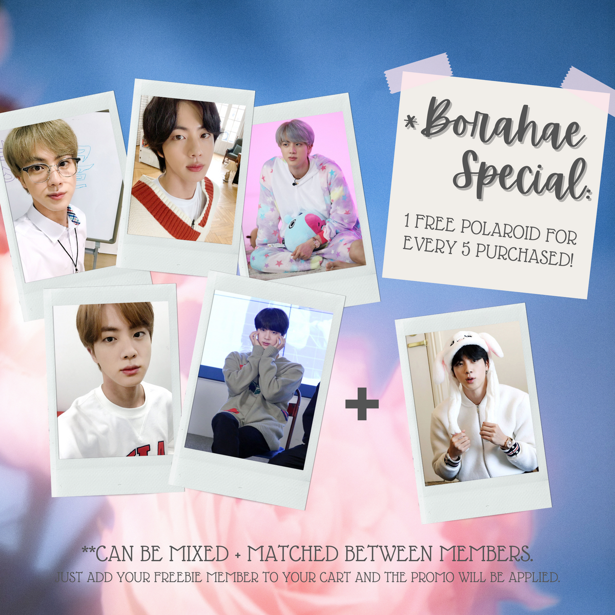 BTS Jin Mini Instant Film Photo - PT 2 – Beautiful Little Pieces BTS Jin Mini Instant Film Photo - PT 2 – Beautiful Little Pieces